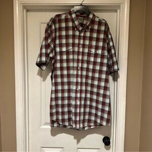 Cinch Plaid Short Sleeve Button Down Shirt Men’s Size XXL